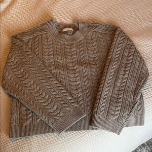 *SOLD* Babaton 100% merino wool cable knit sweater
